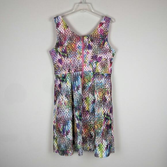 New York & Company Multi Color Dress with Pockets 14 - Picture 3 of 8